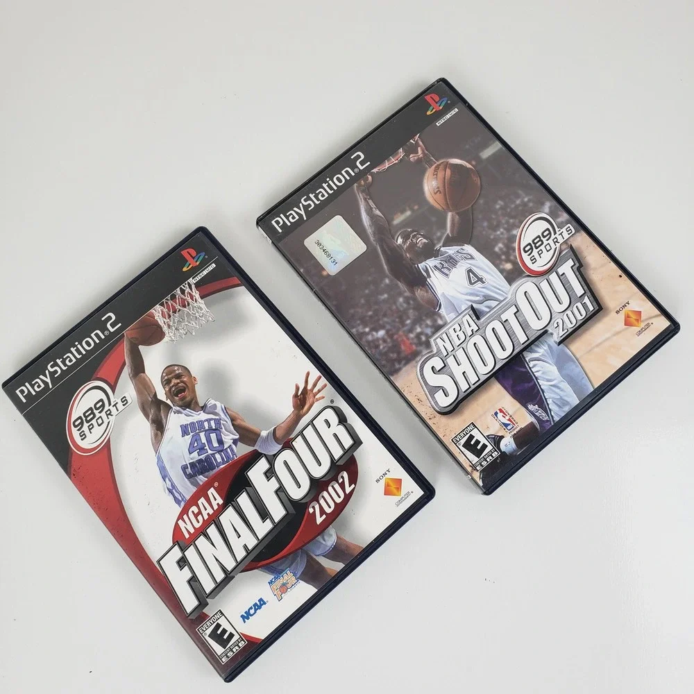 PS2 Basketball Bundle NCAA Final Four 2002 & NBA ShootOut 2001 989 Sports Sony
